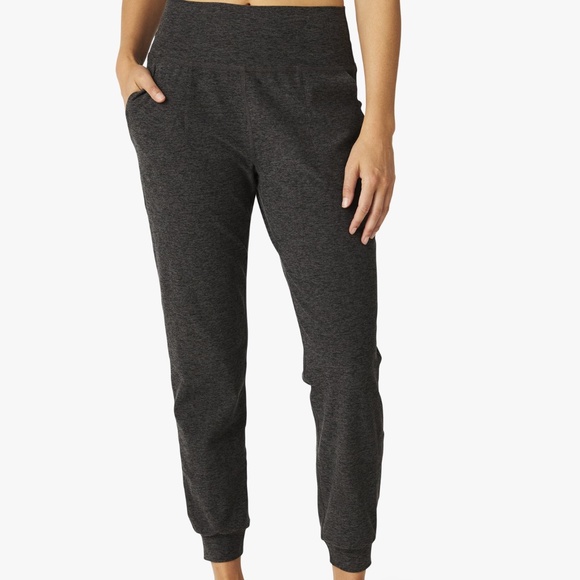 Beyond Yoga Pants - Charcoal Gray Cozy Fleece™ Foldover Long Sweatpant
